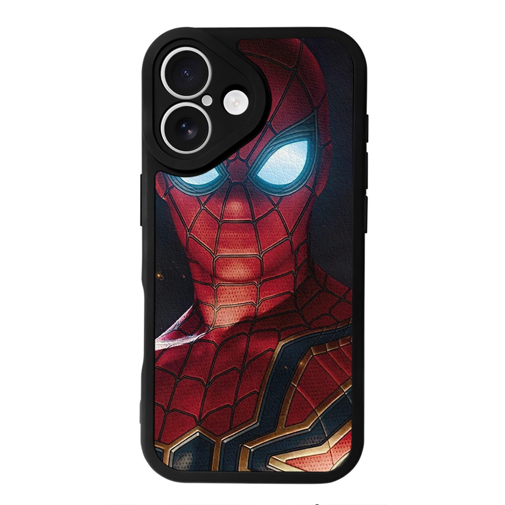 （画像用） Spider Man スパイダーマン 【iPhone 16シリーズ対応】シリコンスマホケース（レザー調） 材質：シリコン